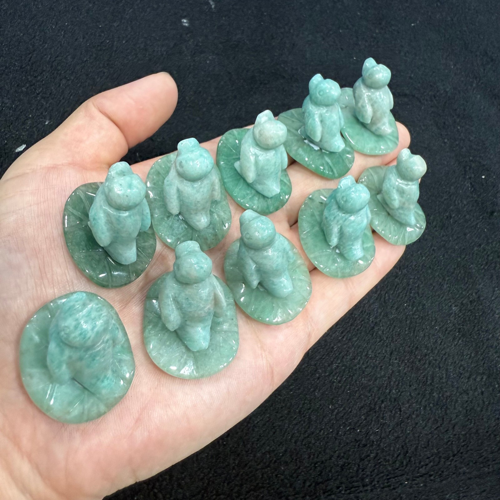 50pc Natural Amazonite quartz Carved Crystal Penguin Reiki healing random