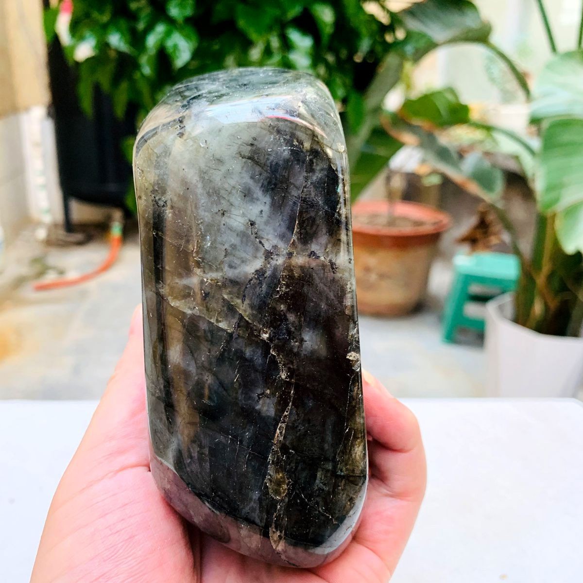 3.68LB Natural feldspar crystal specimen: A gemstone with psychedelic colors
