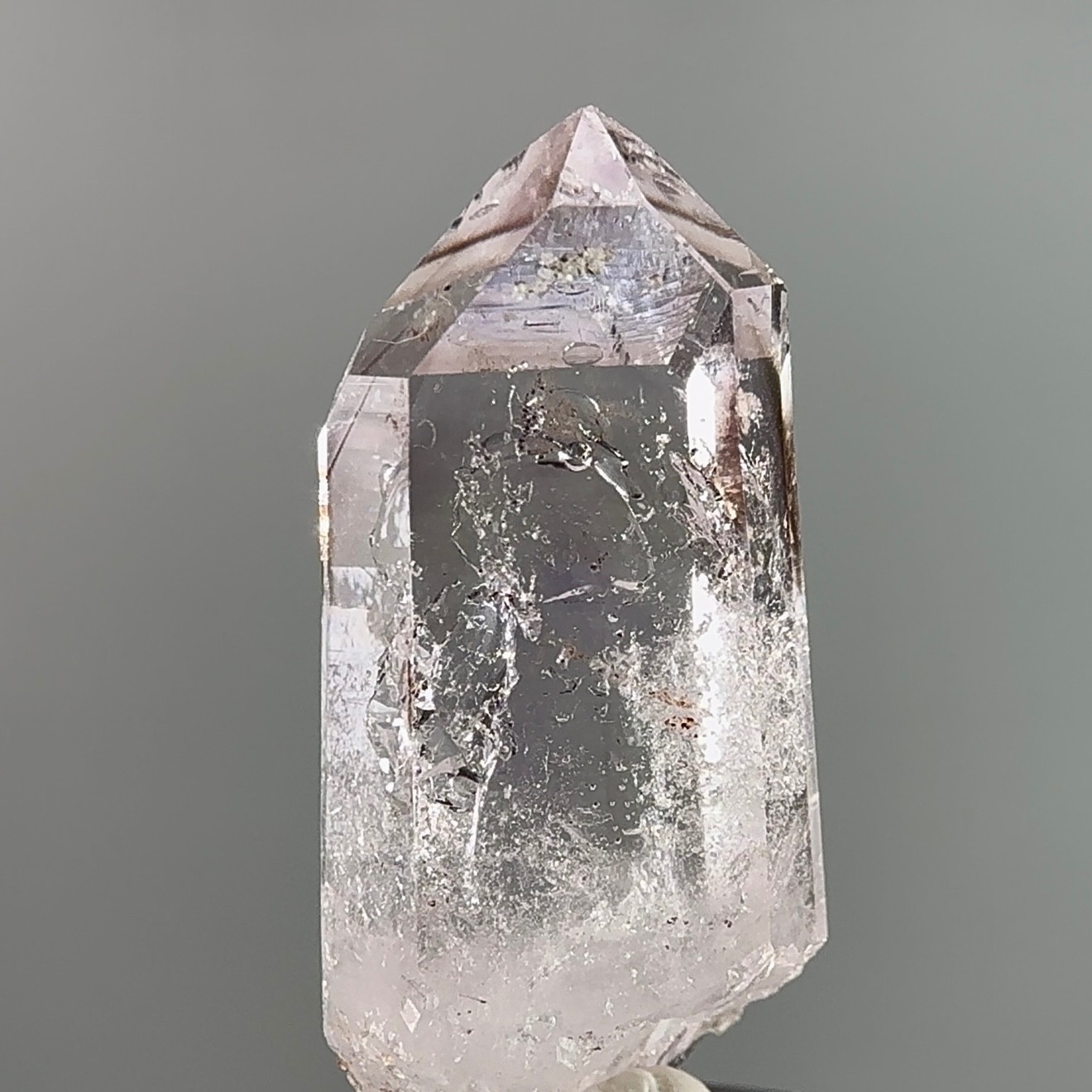 Very Visible Moving Bubble! Rare Optical Lilac Pink Brandberg Amethyst Enhydro