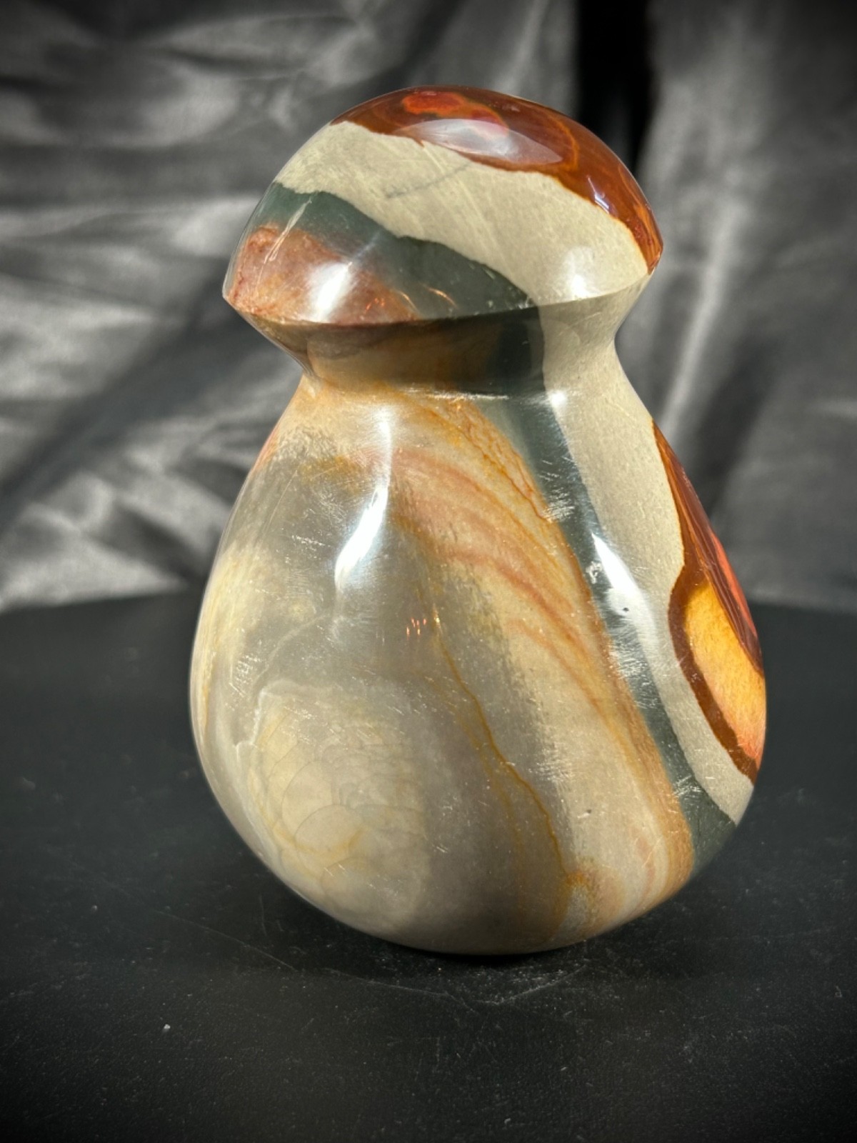 3.85″ Polychrome Jasper Mushie 1lb 3.8oz (562 grams)