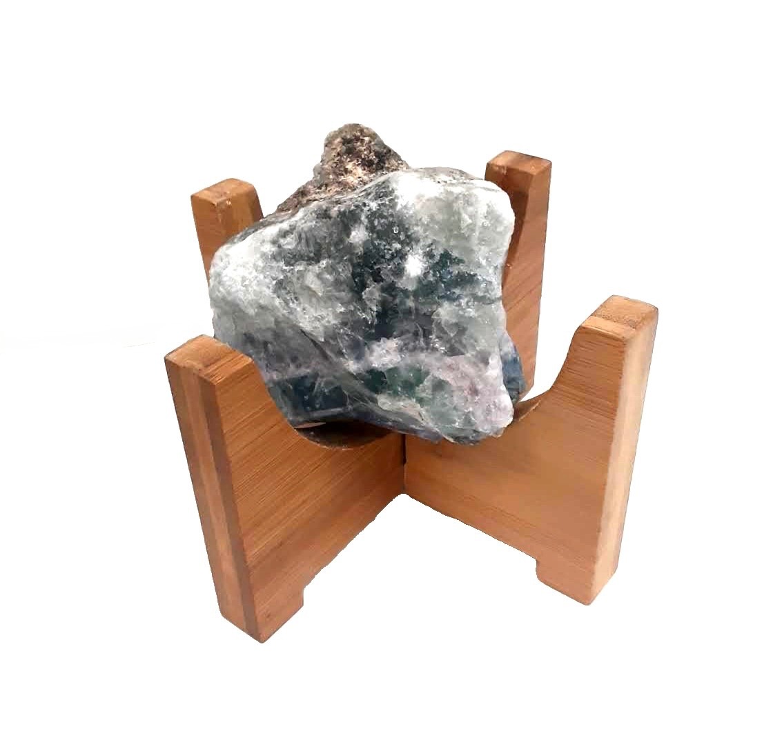 Contemporary Green Fluorite Raw Stone Quartz Crystal