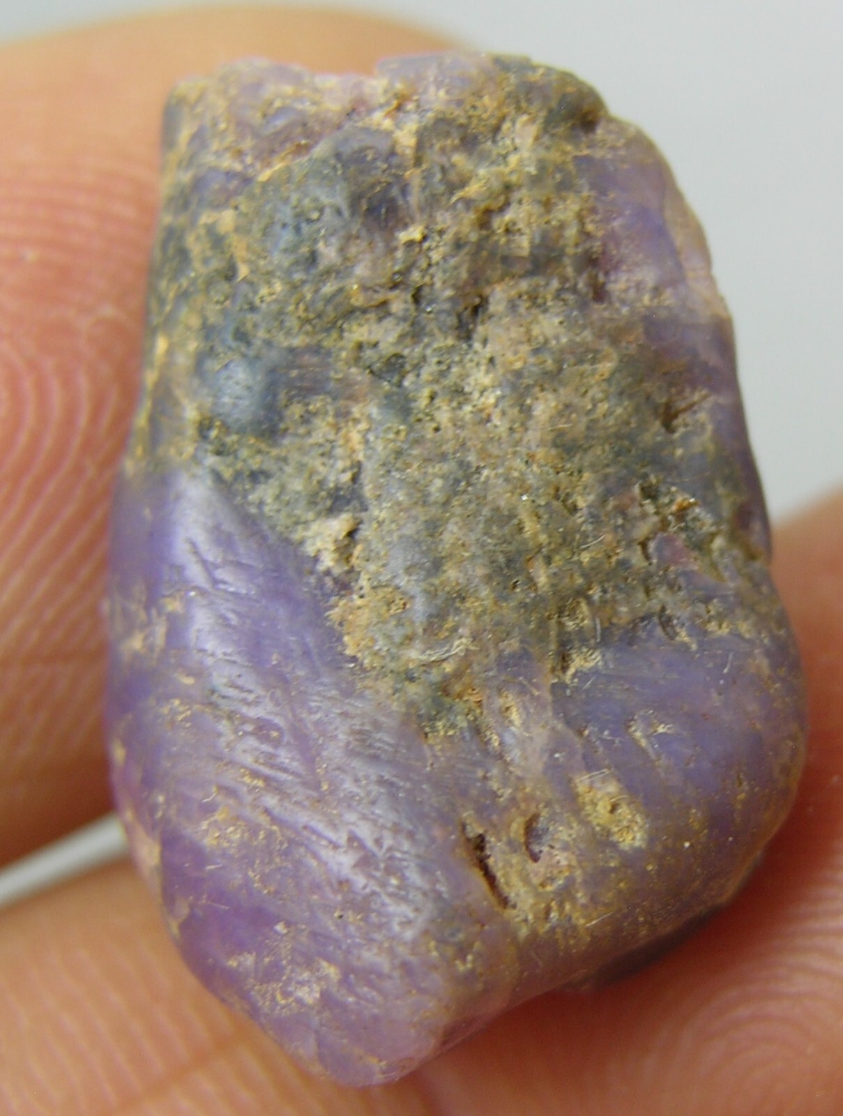 Vietnam 18.10ct 100% Natural Bi-Color Sapphire Ruby Corundum Specimen 20mm 3.60g