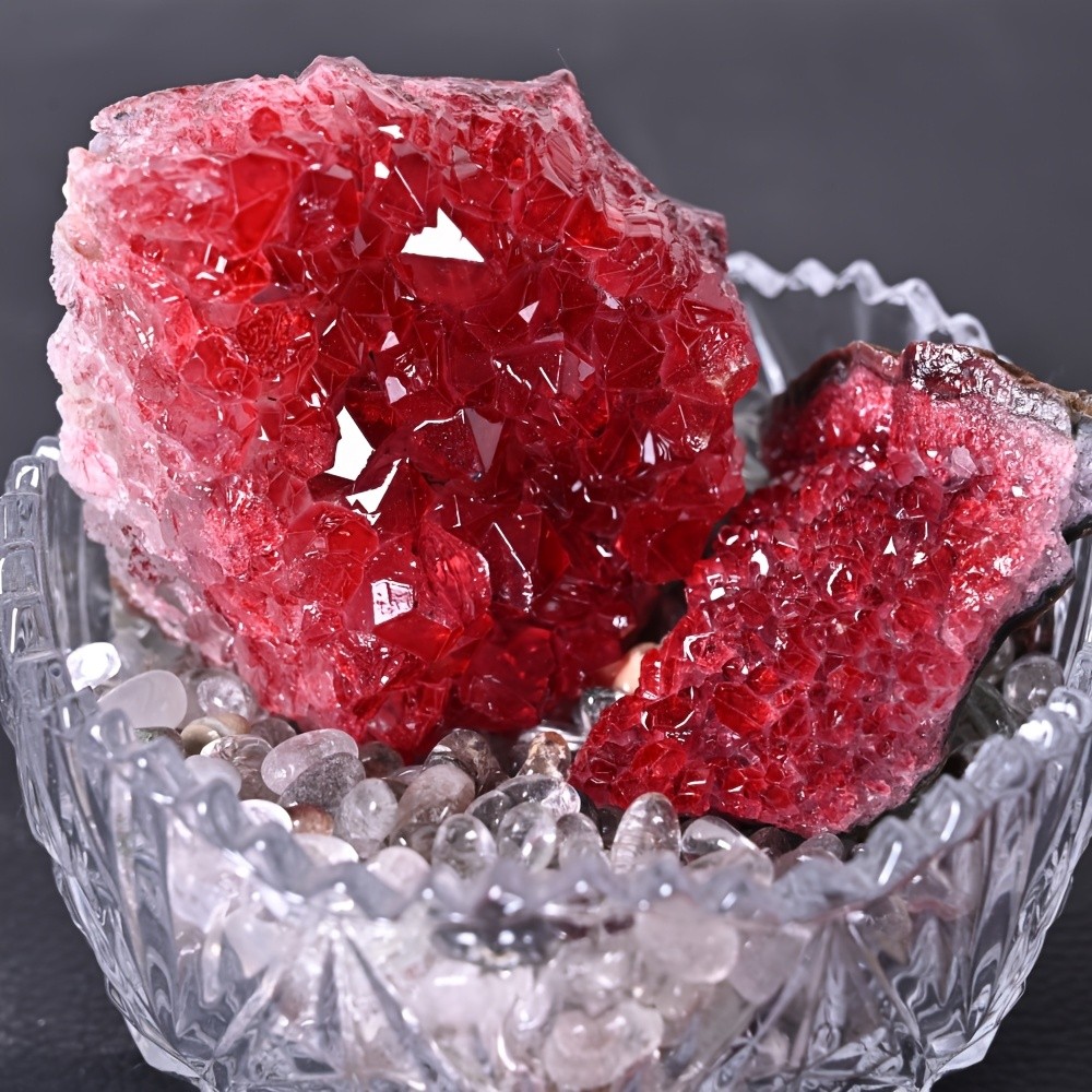 Irregular Claret Crystal Cluster Mineral Quartz Display Healing Decor Gift