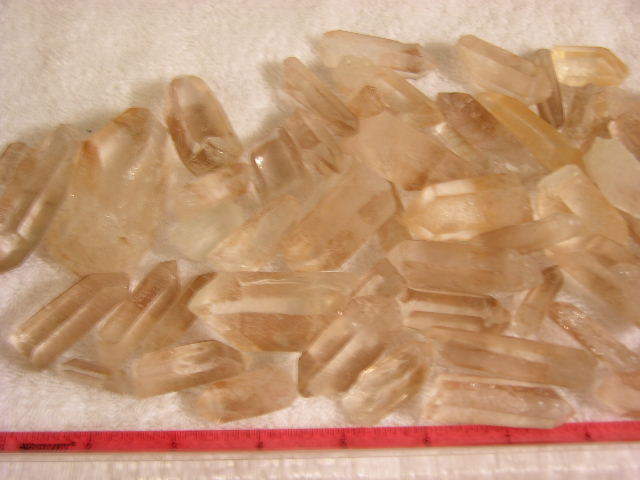 Pink Lemurian terminated Quartz crystal all natural 1/2 pound lots 10+ crystals
