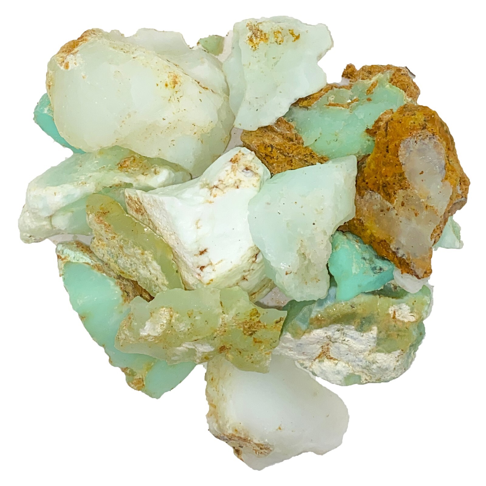 White Lime Chrysoprase – Rough Rocks for Tumbling – Wholesale Stone Crystal