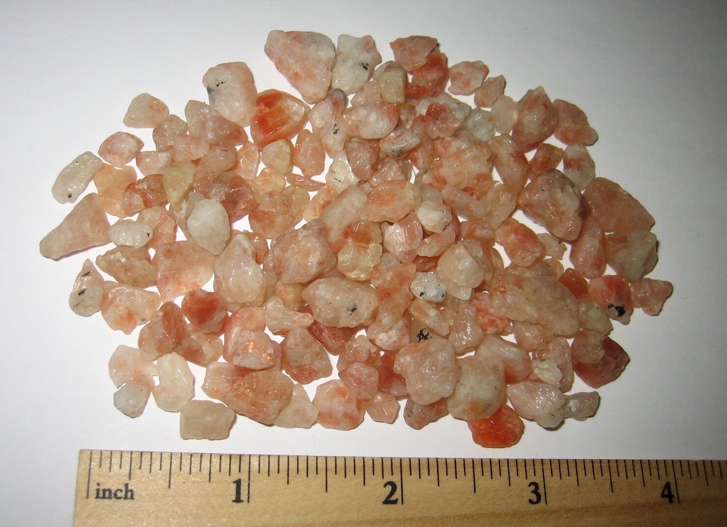 147 TUMBLED SMALL 0.2″-0.6″ SUNSTONE NATURAL STONE MINERALS INDIA ~ 69.1grams *3