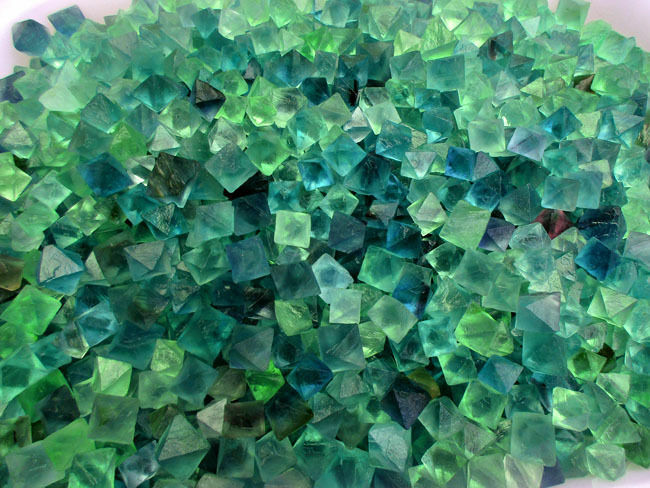 1/2 lb Beautiful Blue & Green Fluorite Octahedron Crystals – Bulk Lot