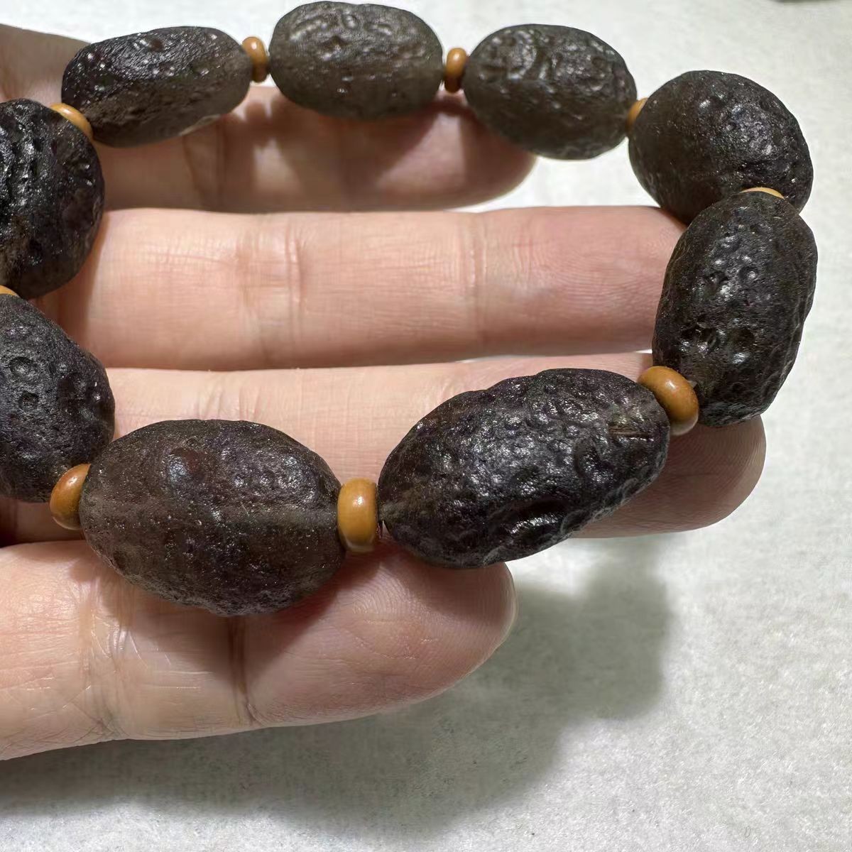 Genuine Natural Gibeon Iron Meteorite Beads Powerful Bracelets