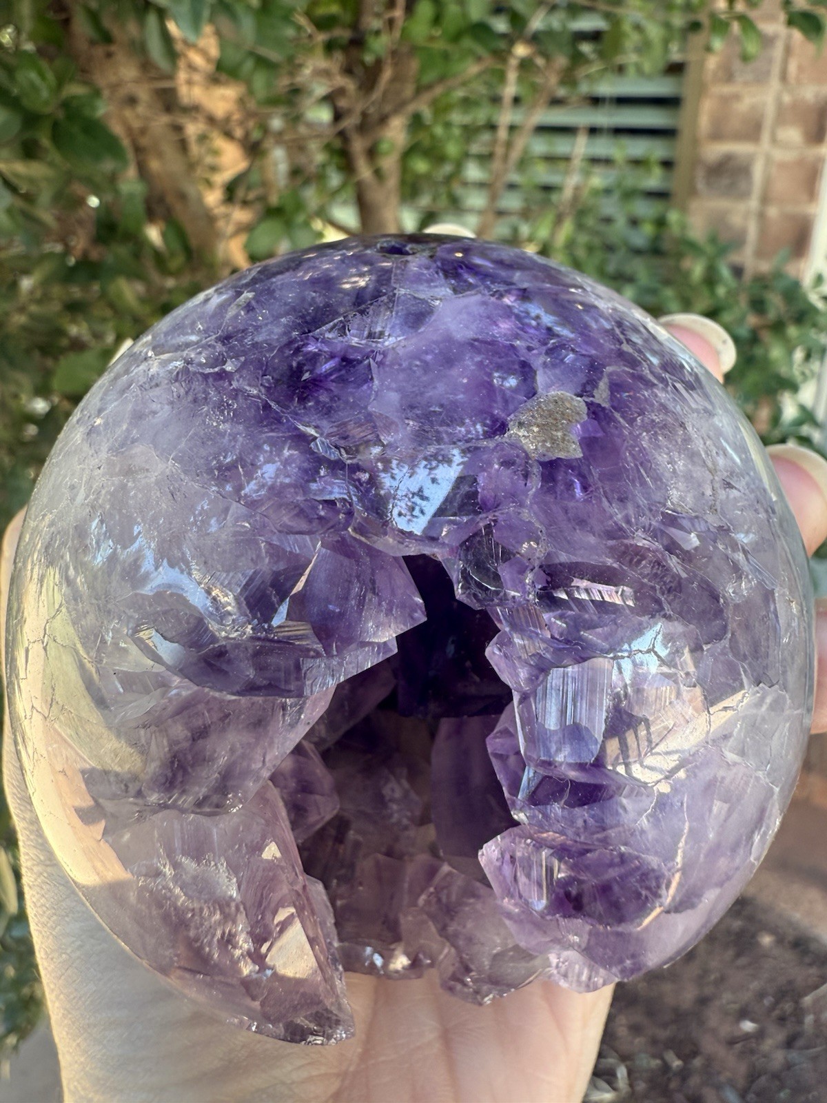 Large 87mm Toothy Amethyst Crystal Druzy Sphere 1lb 12 Oz Purple Phantoms Ball