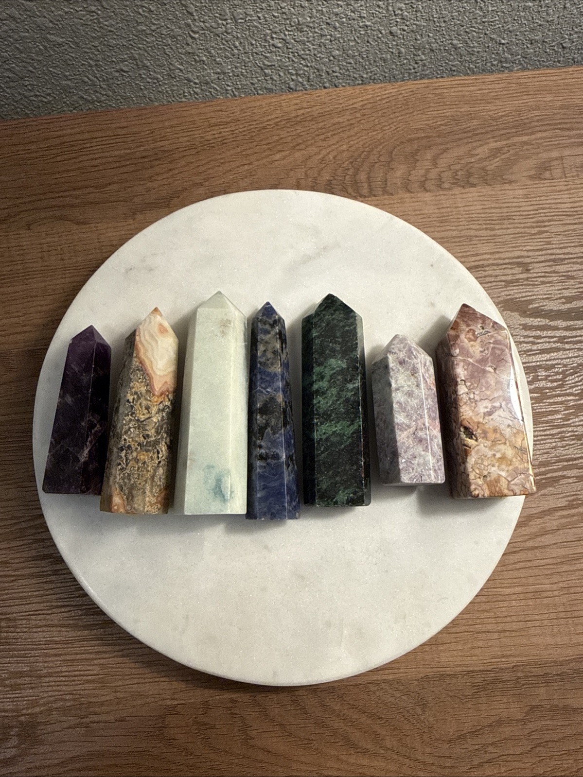 Varied Crystal Tower Set of 7