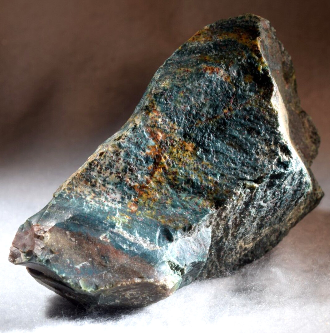 Bloodstone Crystal Rough about 4x3x2 inch 14 oz from Brazil D86