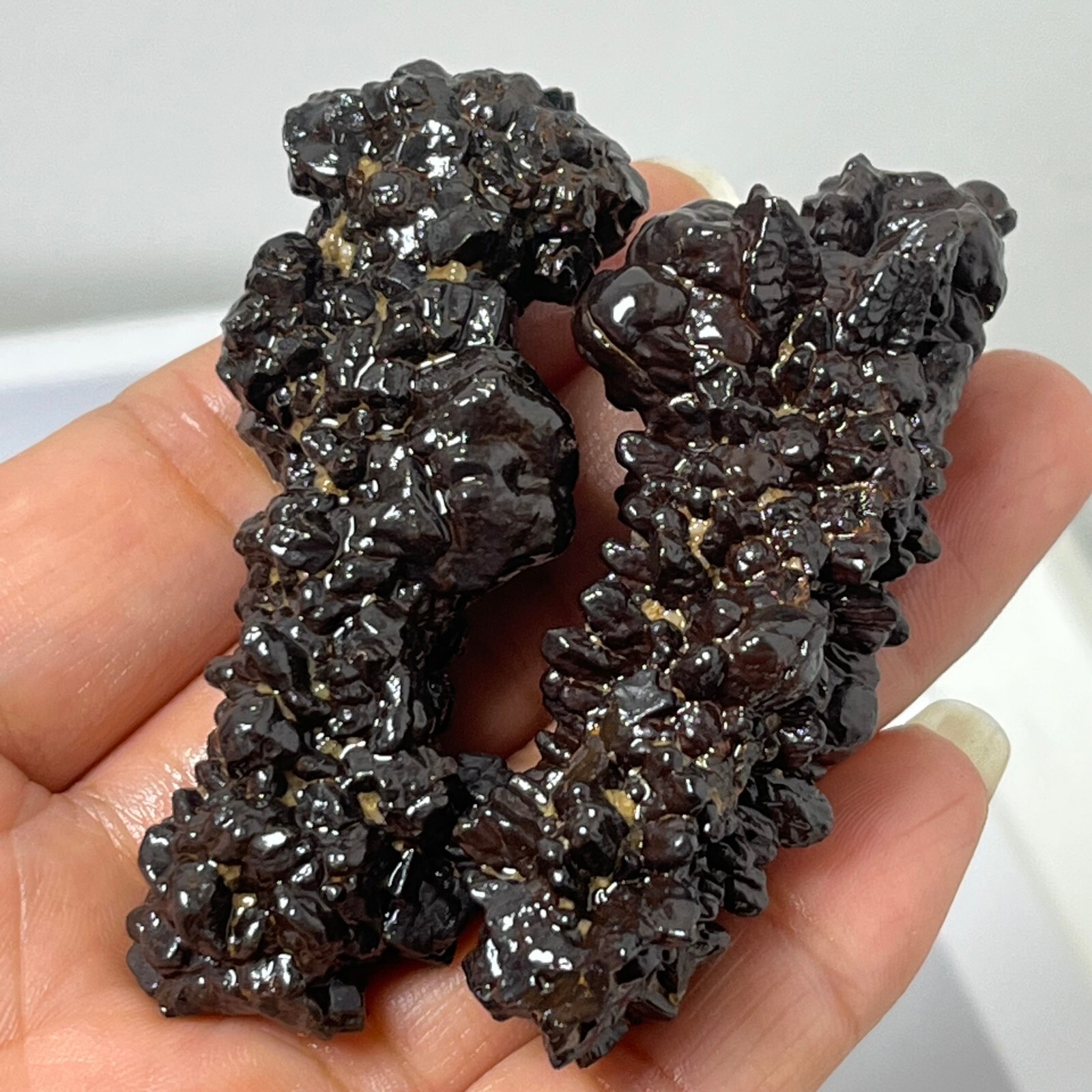 98g Limonite & Hematite pseudomorph after Marcasite – Prophecy Stone d24