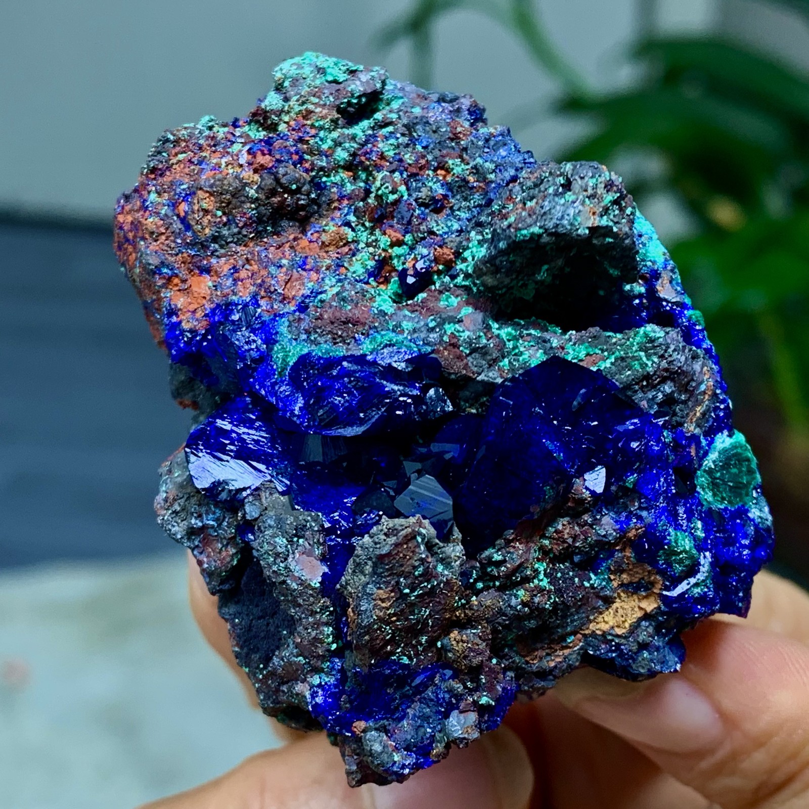 133G BEST NATURAL Azurite/Malachite crystal minerals specimens-/