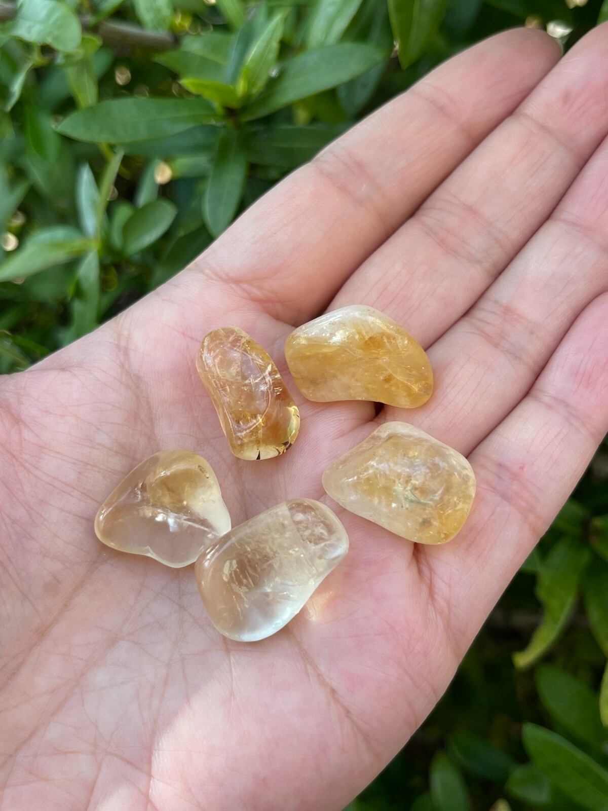 Grade A++ Citrine Tumbled Stone, 0.7″-0.85″ Tumbled Heated Citrine,Pick How Many