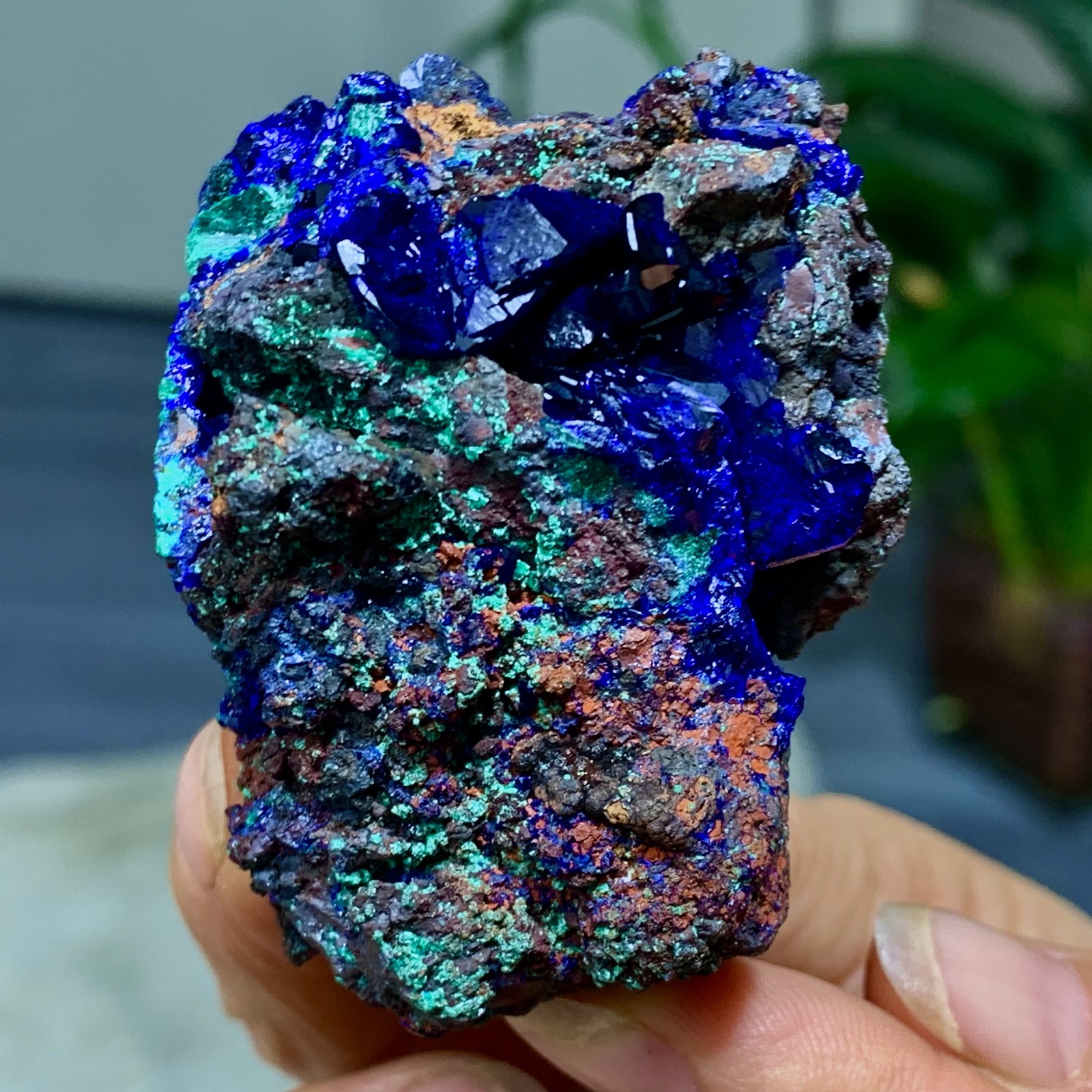 133G BEST NATURAL Azurite/Malachite crystal minerals specimens-/