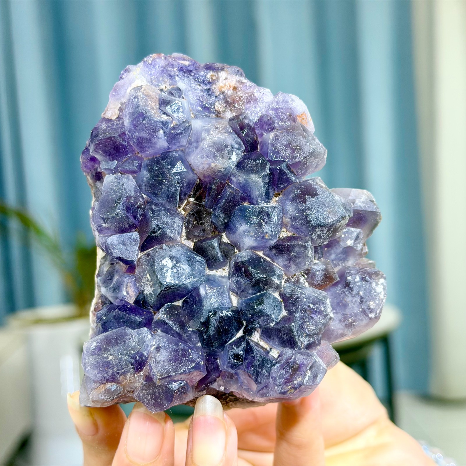 482G Natural Amethyst geode quartz cluster crystal specimen Healing