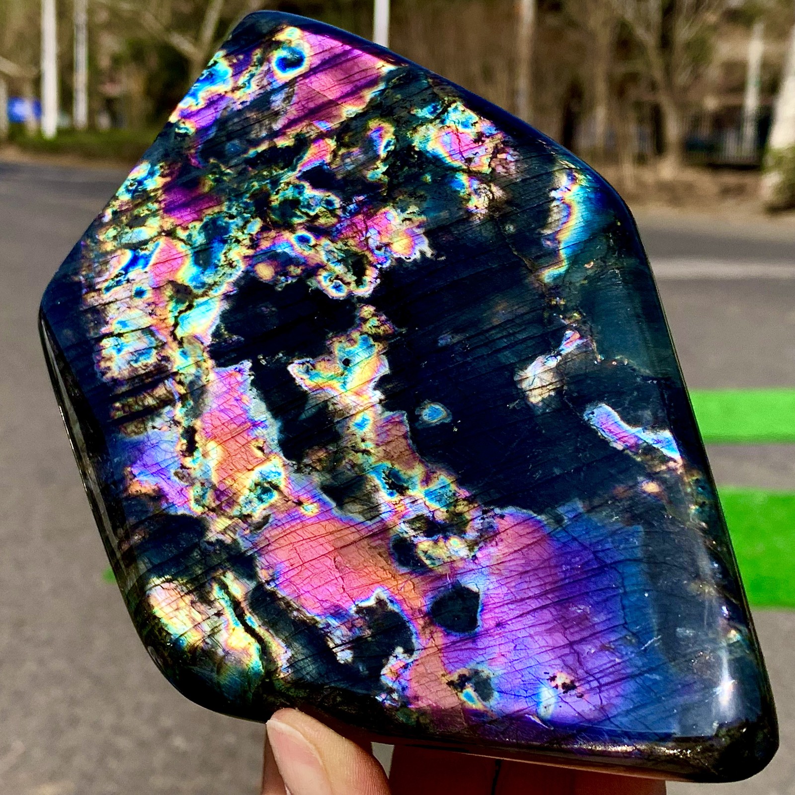 2.81LB Natural Gorgeous Labradorite QuartzCrystal Stone Specimen Healing