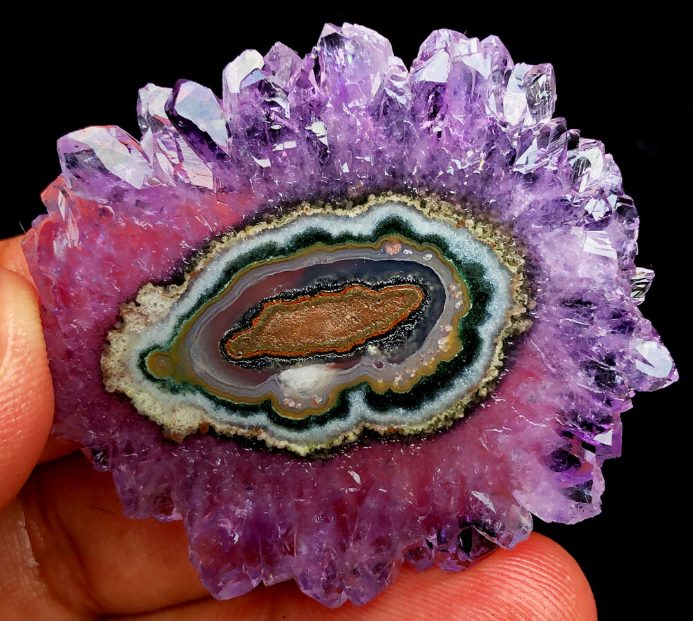 129CT WOW! Boutique Natural Trapiche Star Purple Amethyst Flower Specimen ip1365