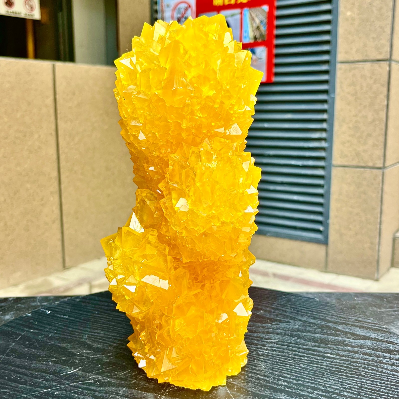 6.53LB Yellow Ghost Phantom Crystal Cluster Flower Raw Crystal Heal Quartz Decor