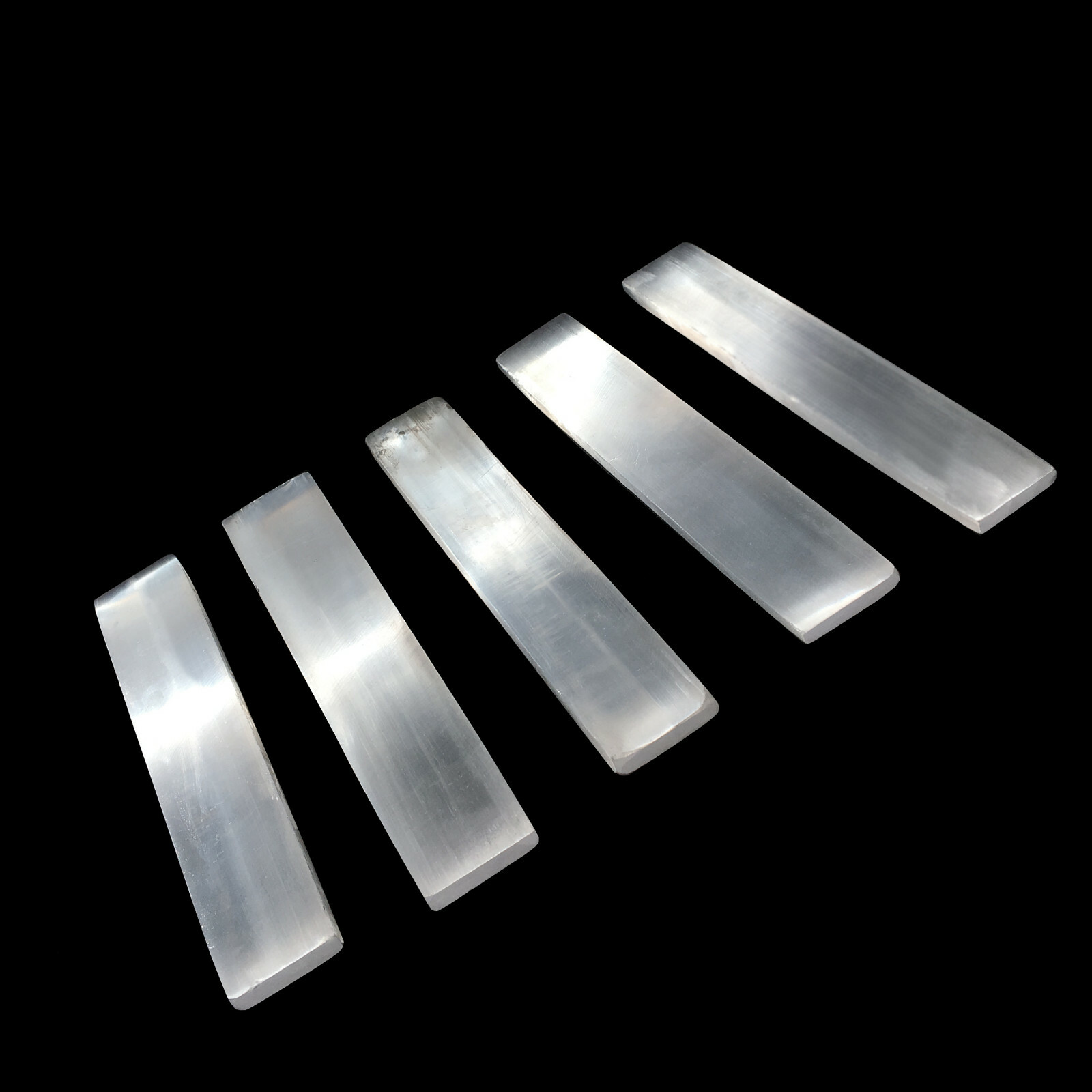 5x Polished Selenite Crystal “Charging” Plates Healing Wands Logs Bars Reiki Cha