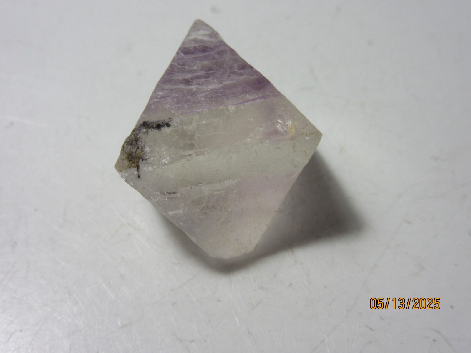 Two Tone Purple Clear Fluorite 1.0″ Octahedron Crystal Collectible TTCPPO-3s