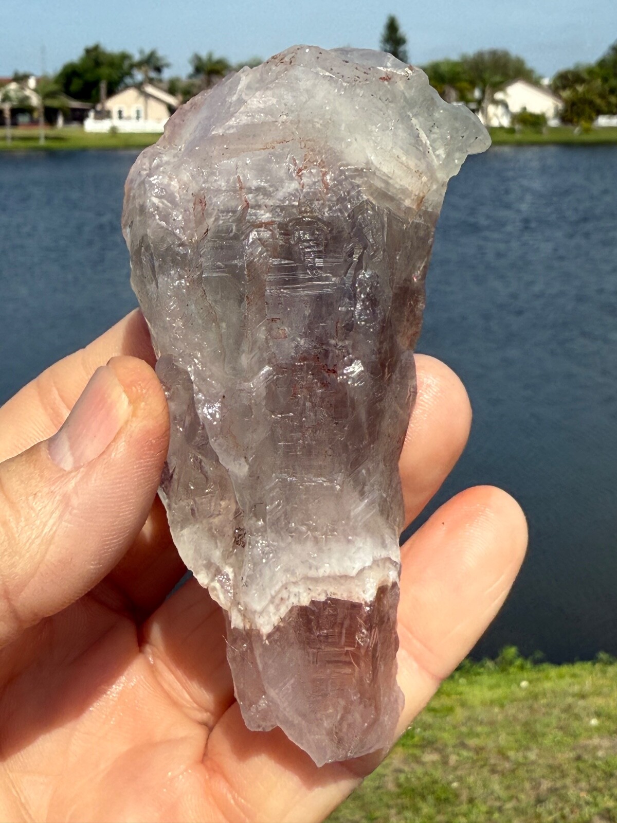 Auralite 23 Crystal wand chunk from Canada 152 grams 4″