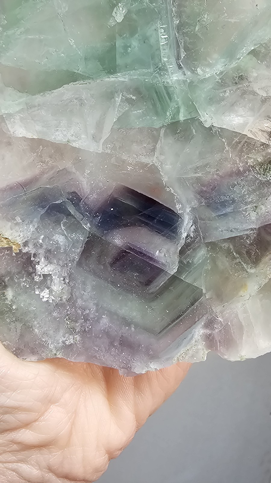 ✨️SALE✨️ Rainbow Fluorite Crystal Slice Slab Raw Rough 262g 11cm Purple Green