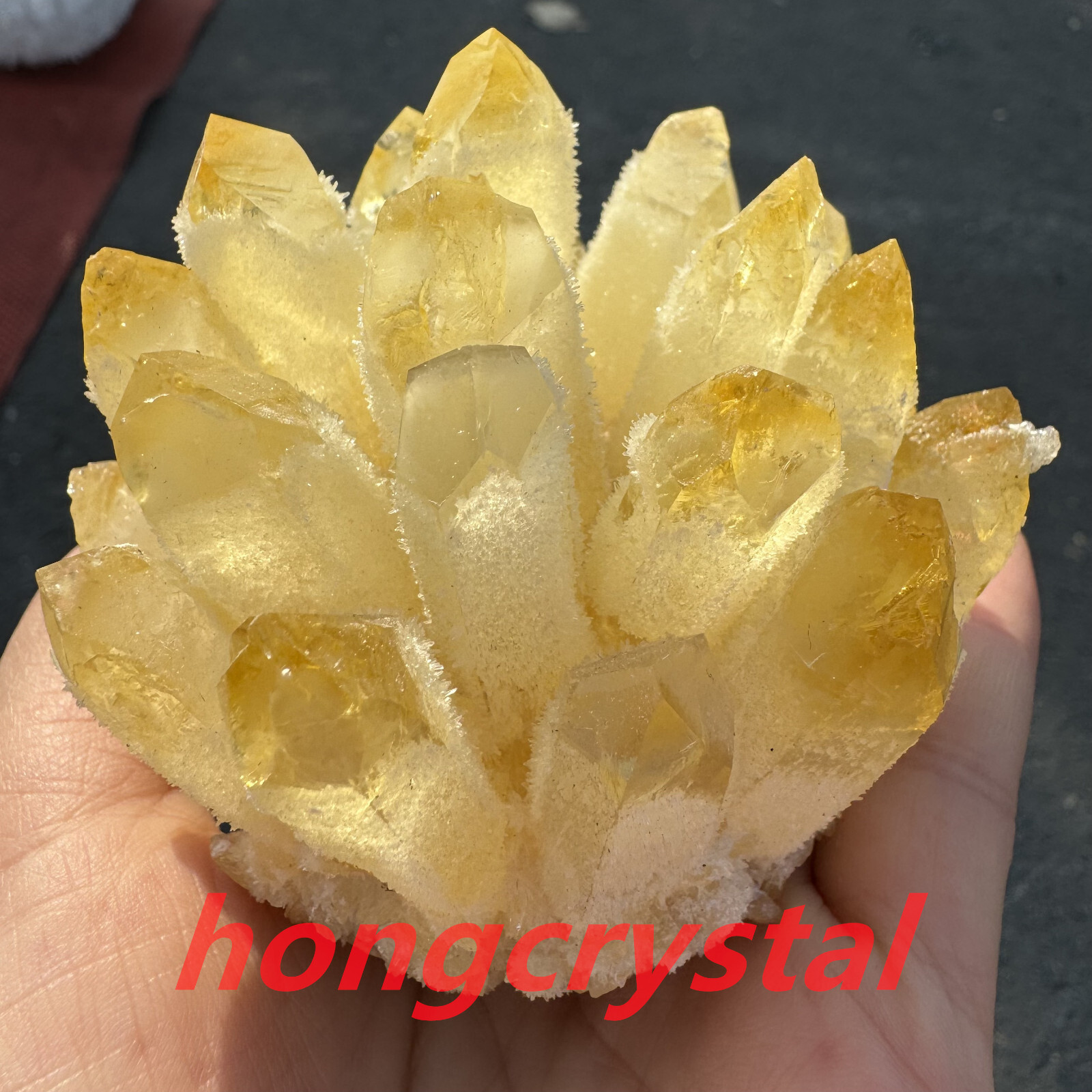300g+ New Yellow Phantom Quartz Crystal Cluster Mineral Specimen Reiki Healing