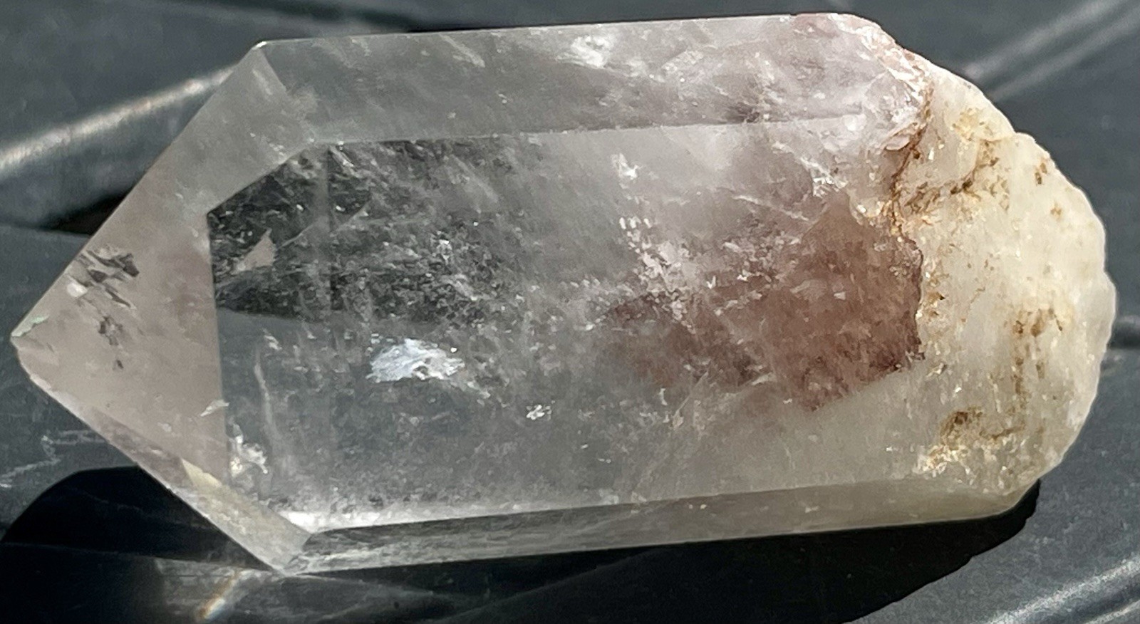 Quartz With A Red Rock 1.0” L X 0.6” W X 2.1” H 35.51 Grams From Pakistan