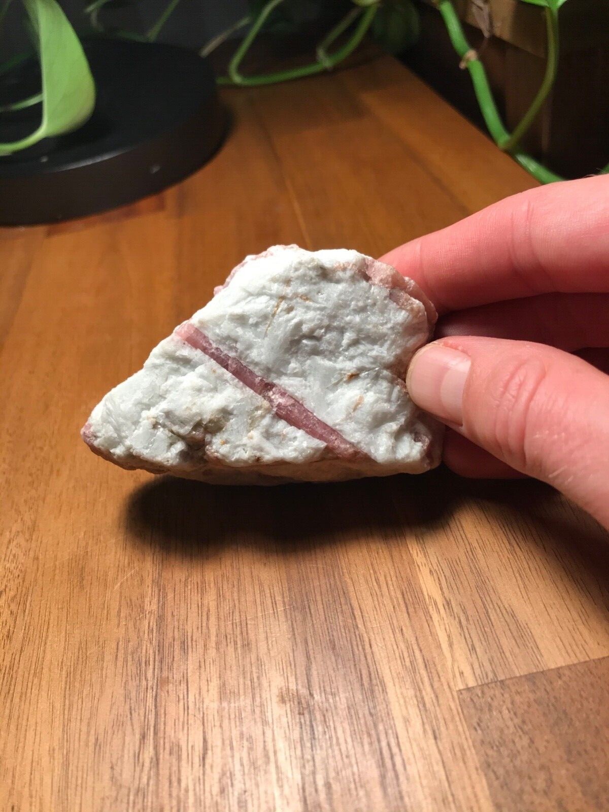 Pink tourmaline quartz crystal rough raw natural freestanding  3.5″x2″x2″