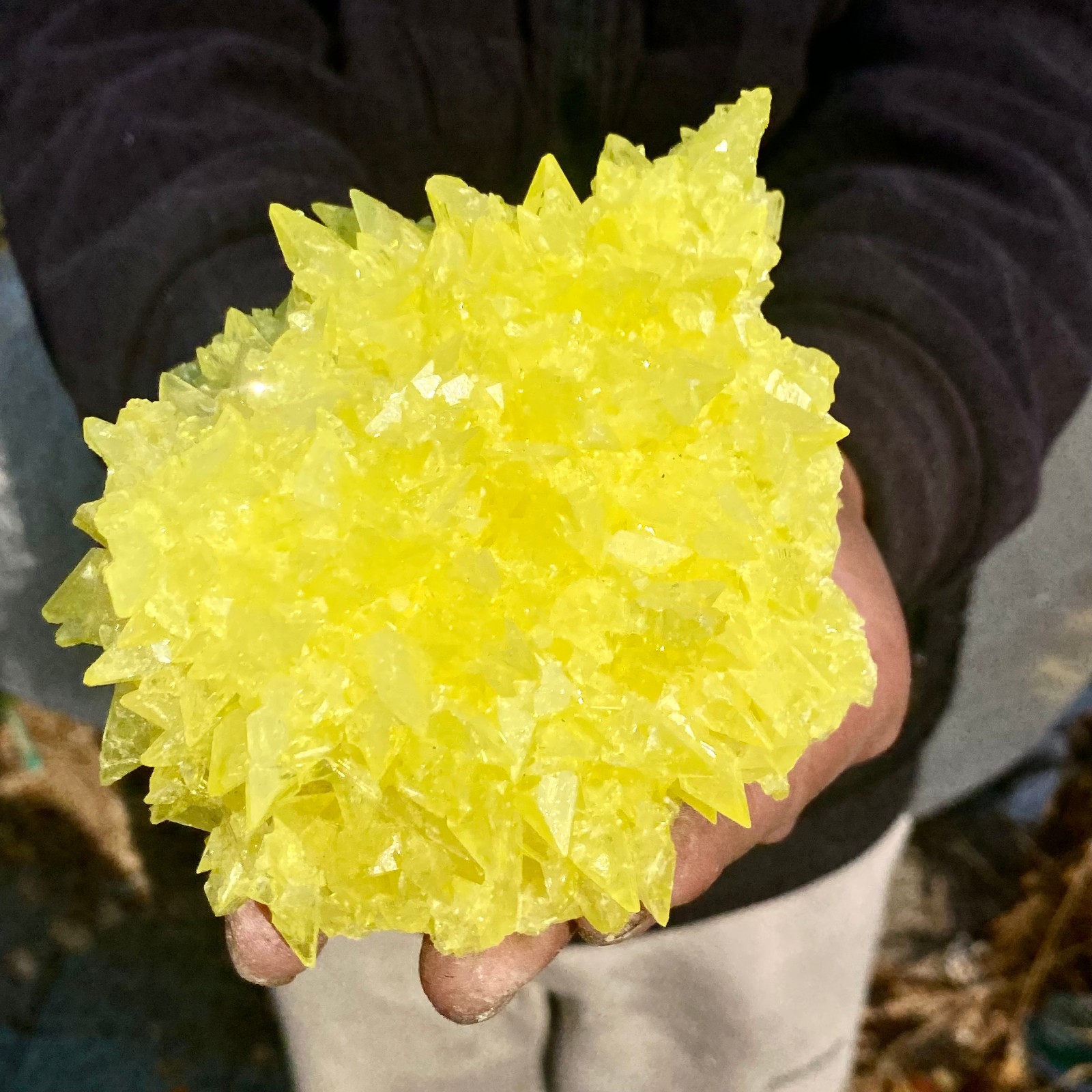 1.4LB Minerals ** LARGE NATIVE SULPHUR OnMATRIX Sicily- FREE.