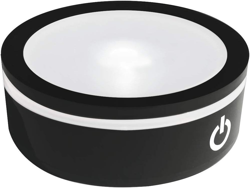 LED Light Base Round Stand, Multicolor Display for Crystal Glass Artwork