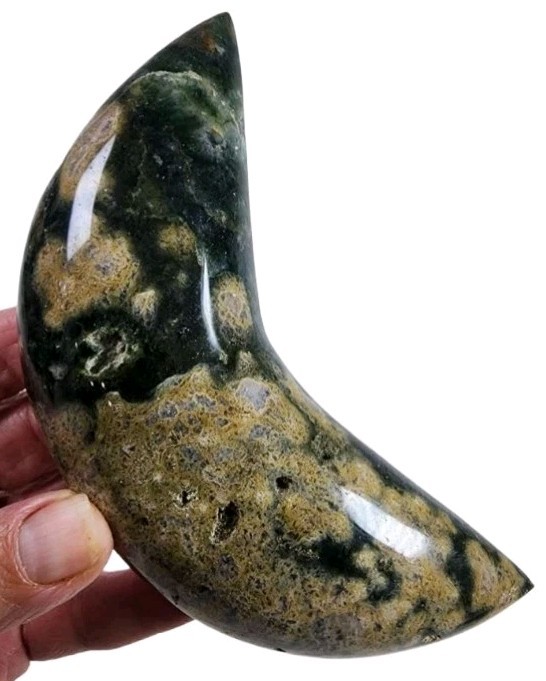 Ocean Jasper Polished Moon 214.7 grams