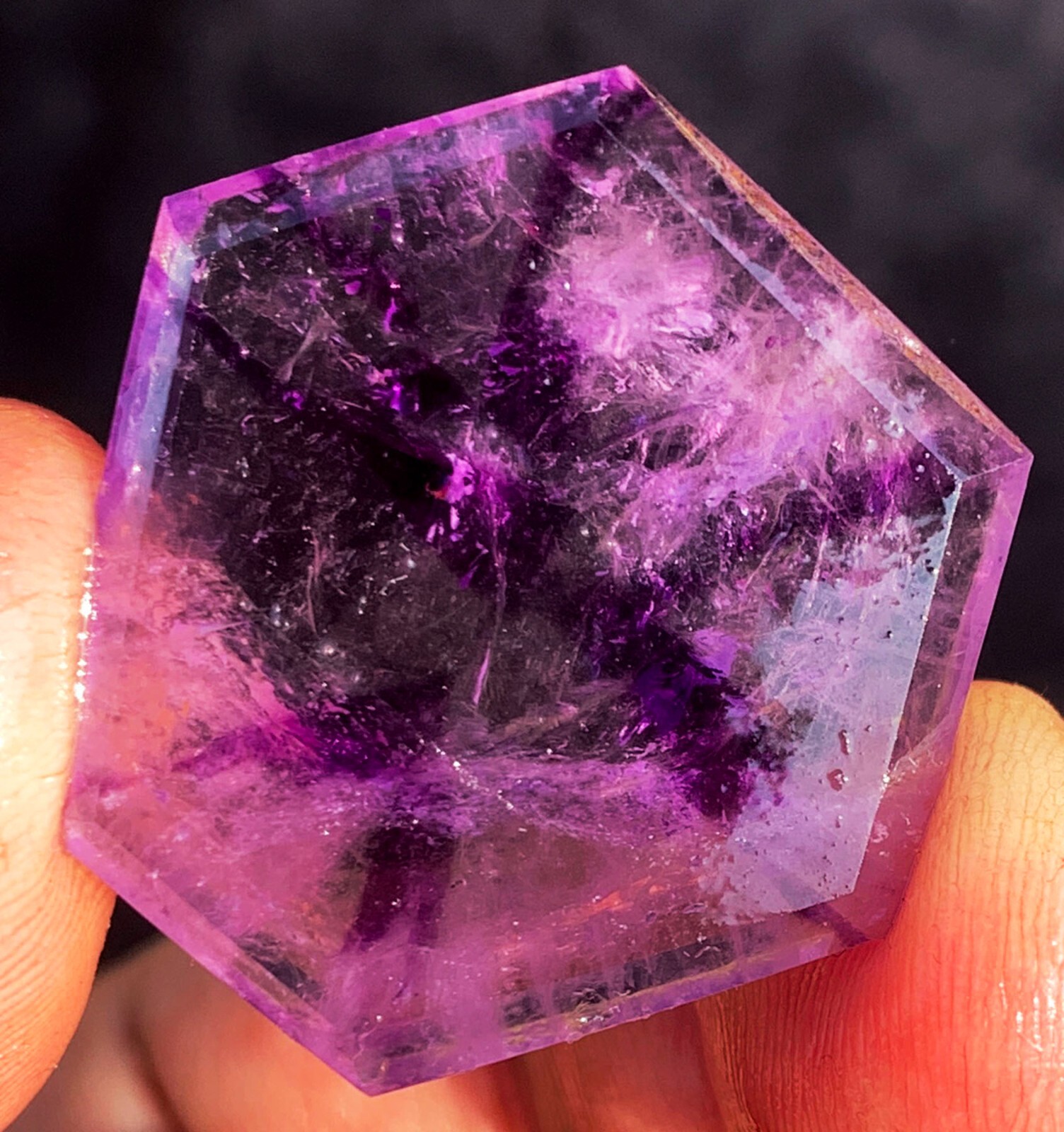 44CT WOW! Boutique Natural Trapiche Star Super Seven Amethyst Specimen ic9991