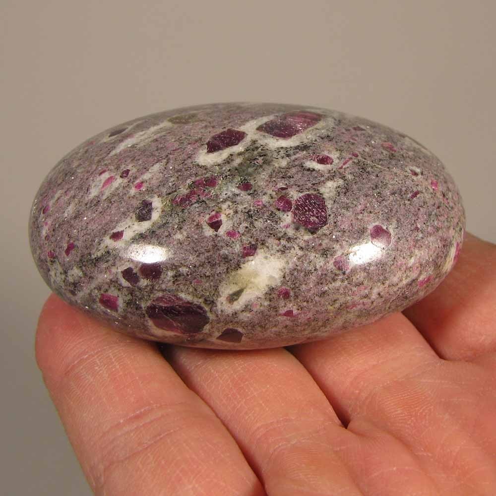 2.6″ RUBY in Matrix Polished Crystal Palm Stone – India
