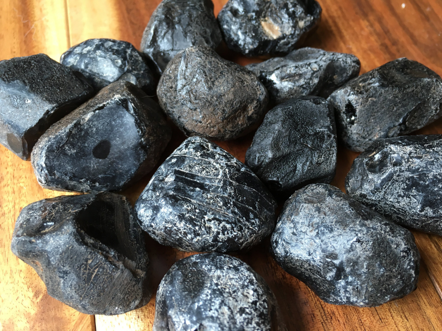 Raw Apache Tears Stone (0.75″ – 2″) Black Obsidian Stone, Natural Apache Tears