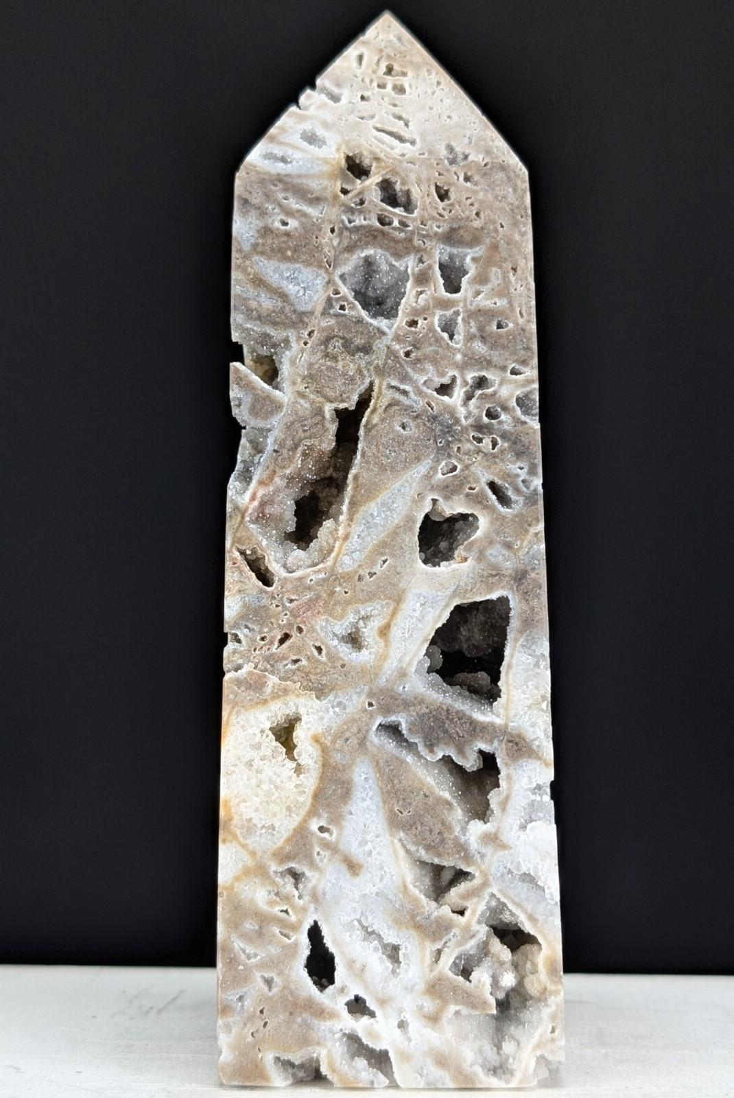 Sphalerite Tower Druzy Crystal Large Gemstone Point Mineral Wand