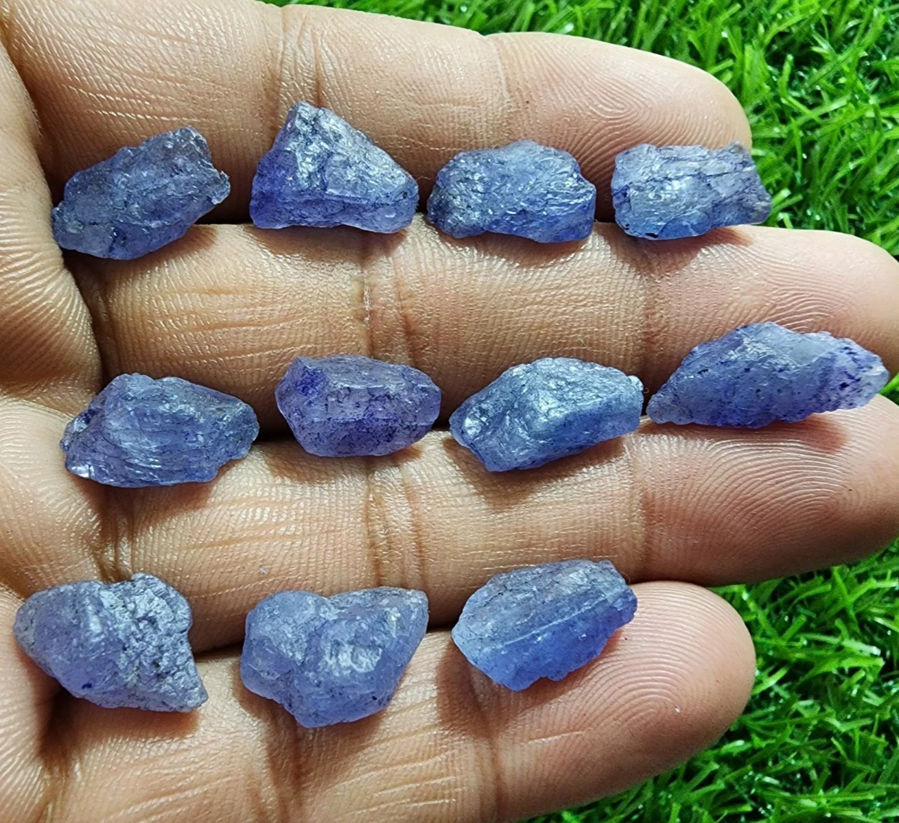 Exquisitley Tanzanite Rough 11 Pcs Lot Size 13-20 MM Loose Gemstone For Jewelry