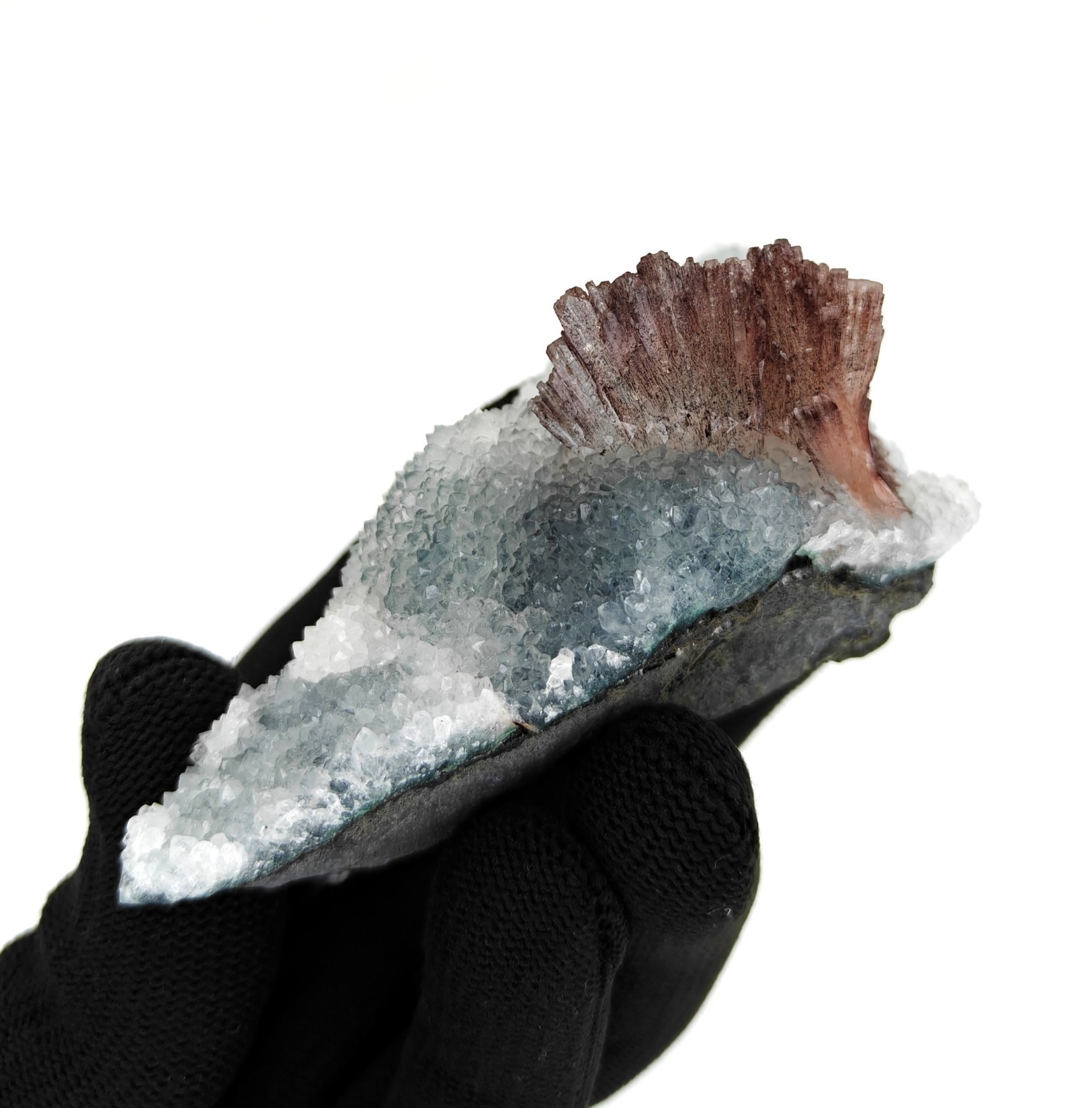 Natural Brown Heulandite On Quartz Minerals #369