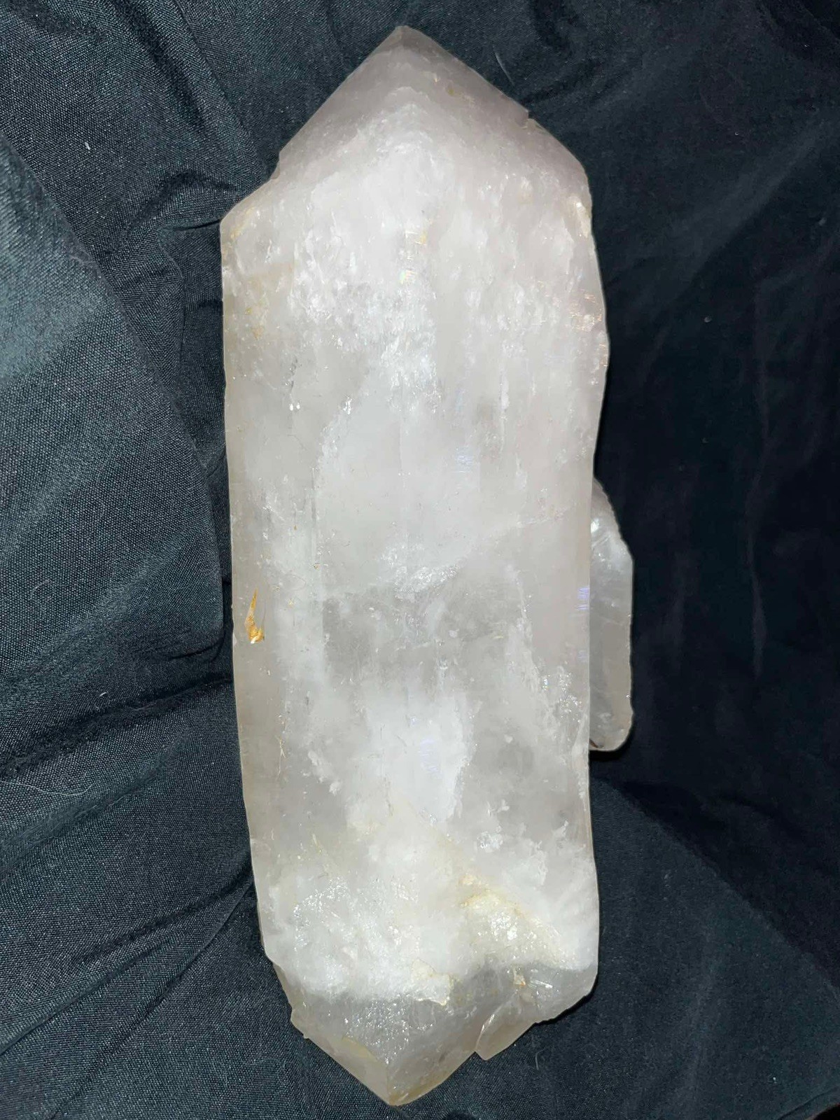 12+pound double terminated completely natural, quartz crystal 14 X 5 X5 inches