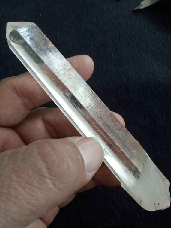 Large Crystal Quartz Rough Lemurian Wand 4.5 Inches Healing Chakra Point