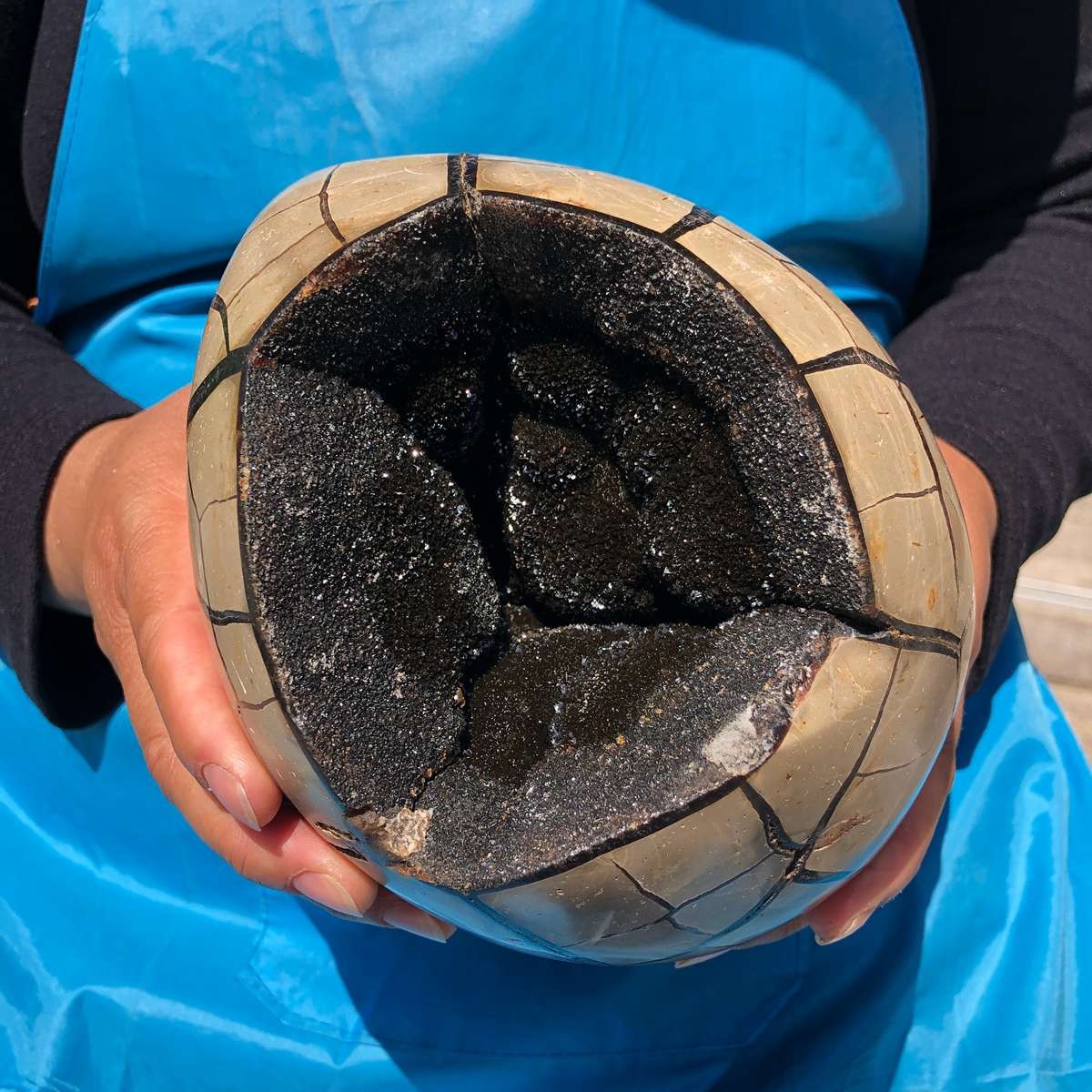 3410G Natural Turtle Back Stone Dragon Crystal Cave Crack Gem Healing 4338