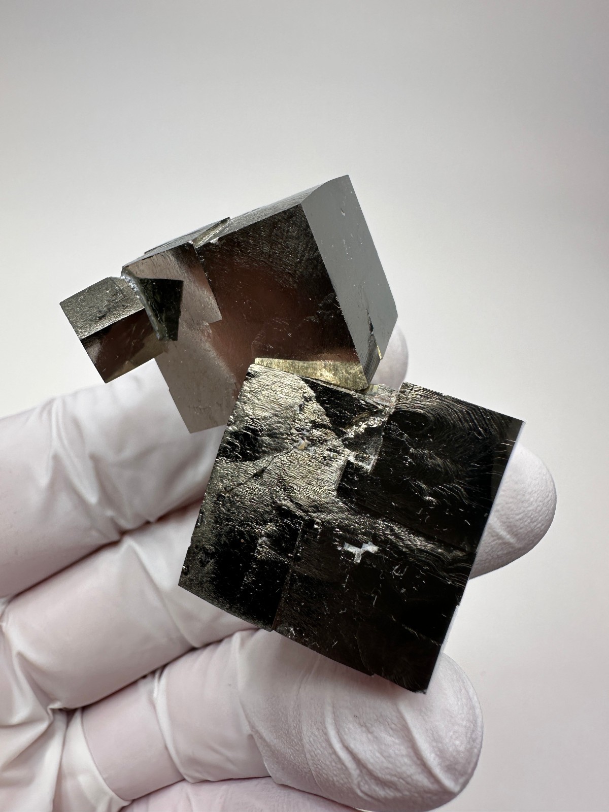 LARGE Rare Lusterous Entwined Interlocking Pyrite Cube Cluster_Spain