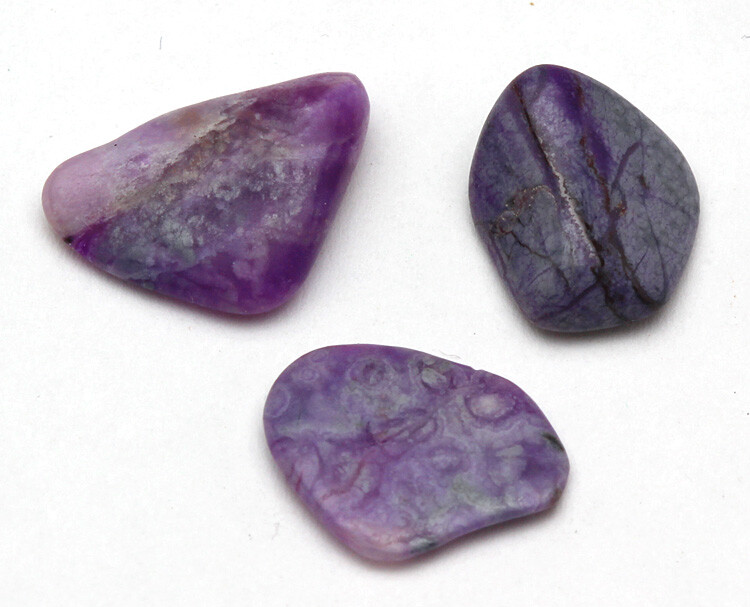 SUGILITE Specimen Polished Mineral Natural Lapidary Gemstone 3pc LOT AFRICA