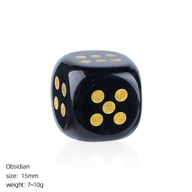 10pcs Mixed Natural Stone Gemstone Dice Table-Top Game Gift Hexahedral Cube