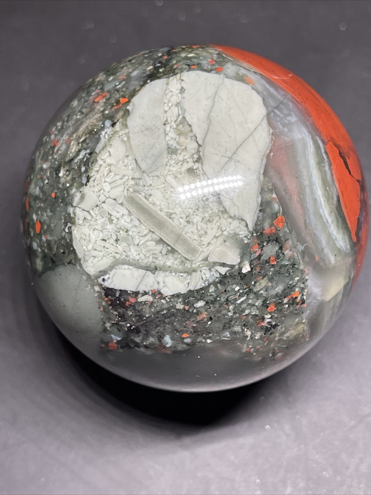 African Bloodstone Sphere Orb Ball 59mm 280g