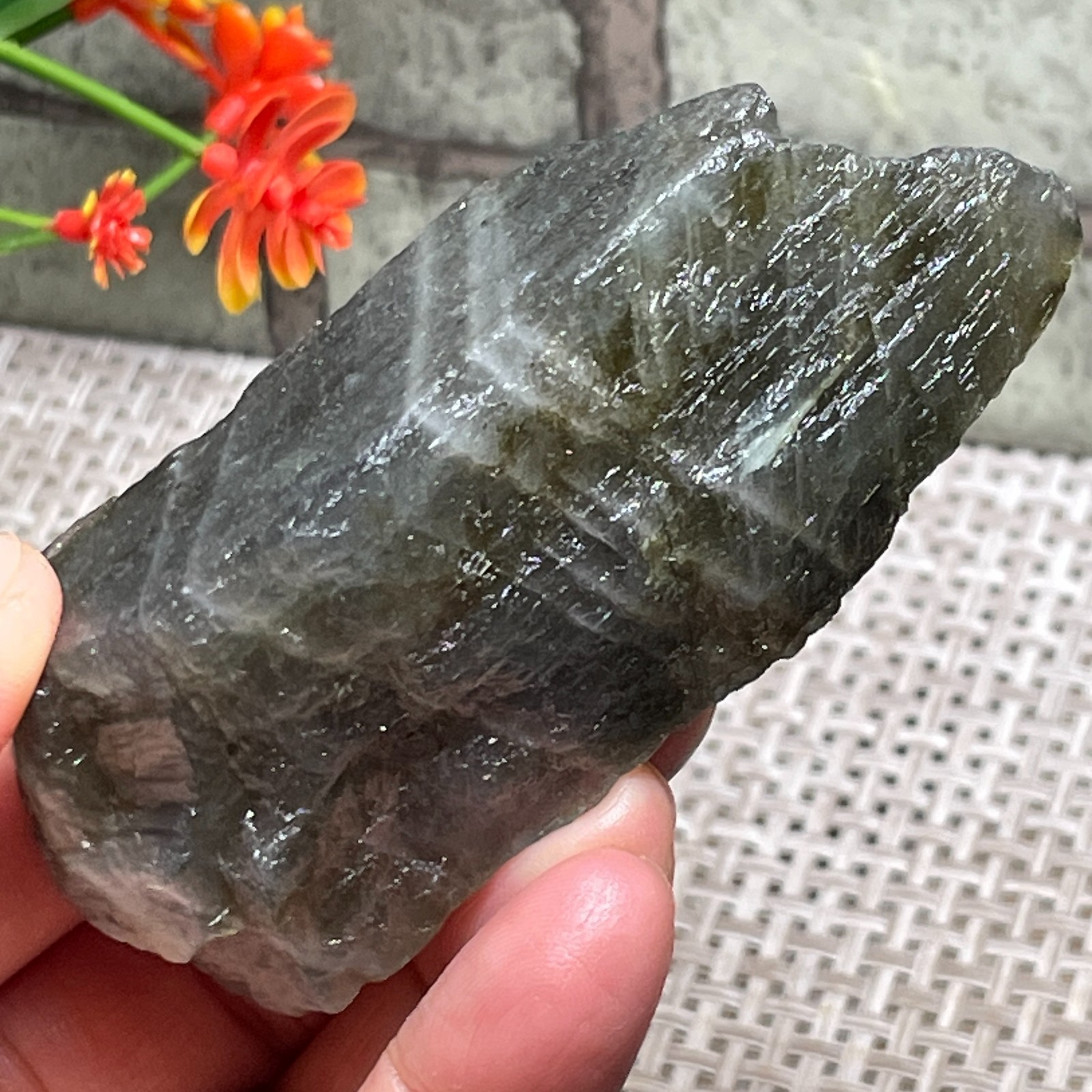 73mm Labradorite stone rough original Specimen134g C12