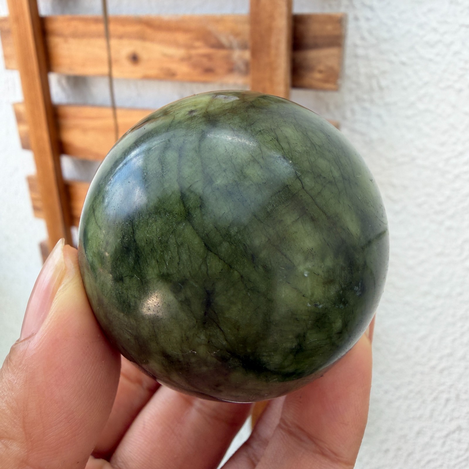 50mm Natural ophiolite Quartz Ball Crystal polished Sphere Healing energy gift