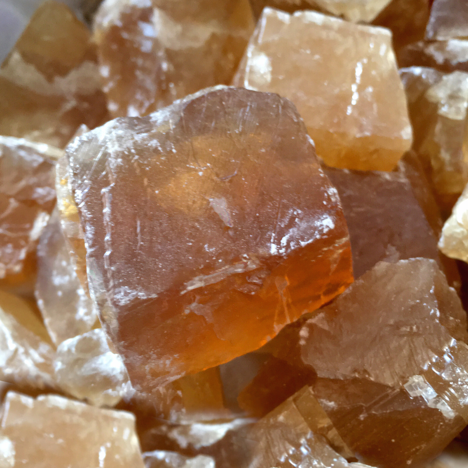 1/2 lb LOT Citrine Calcite Natural Crystal Rough Gemstone Raw Stone Bulk Healing