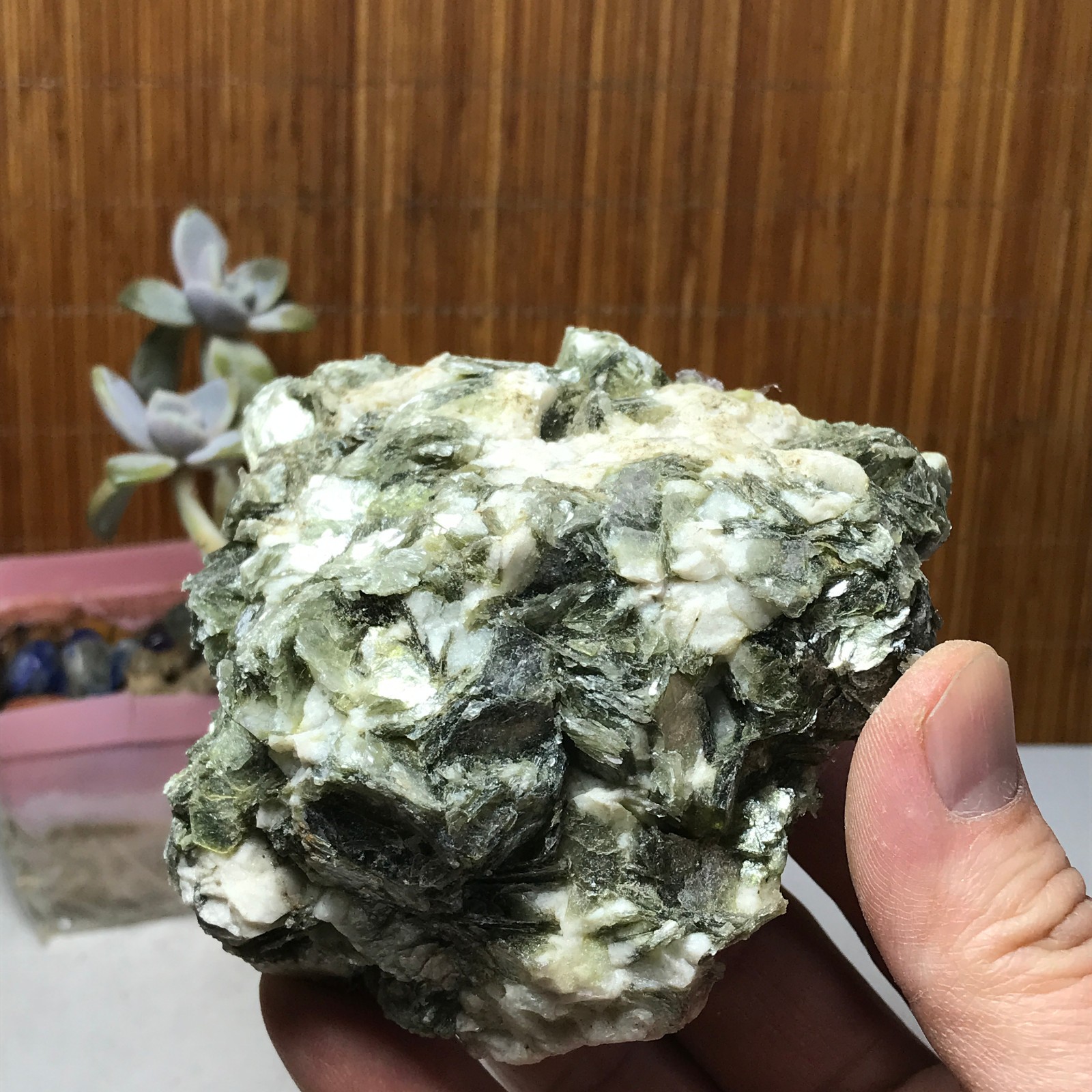 Natural Yellow mica lepidolite crystal specimen spiritual restoration 387g A6381